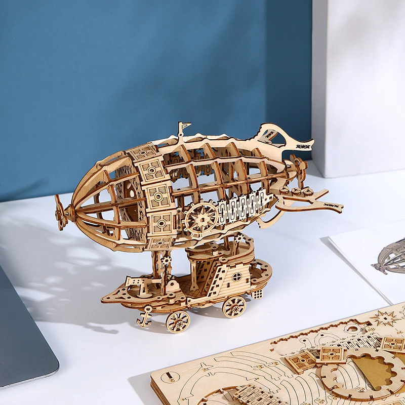 rokrgeek Airship Model 3D Wooden Puzzle - Image 2