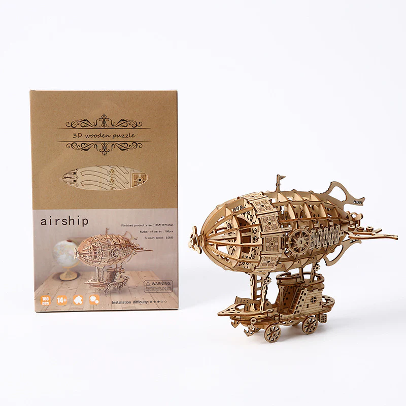 rokrgeek Airship Model 3D Wooden Puzzle - Image 5