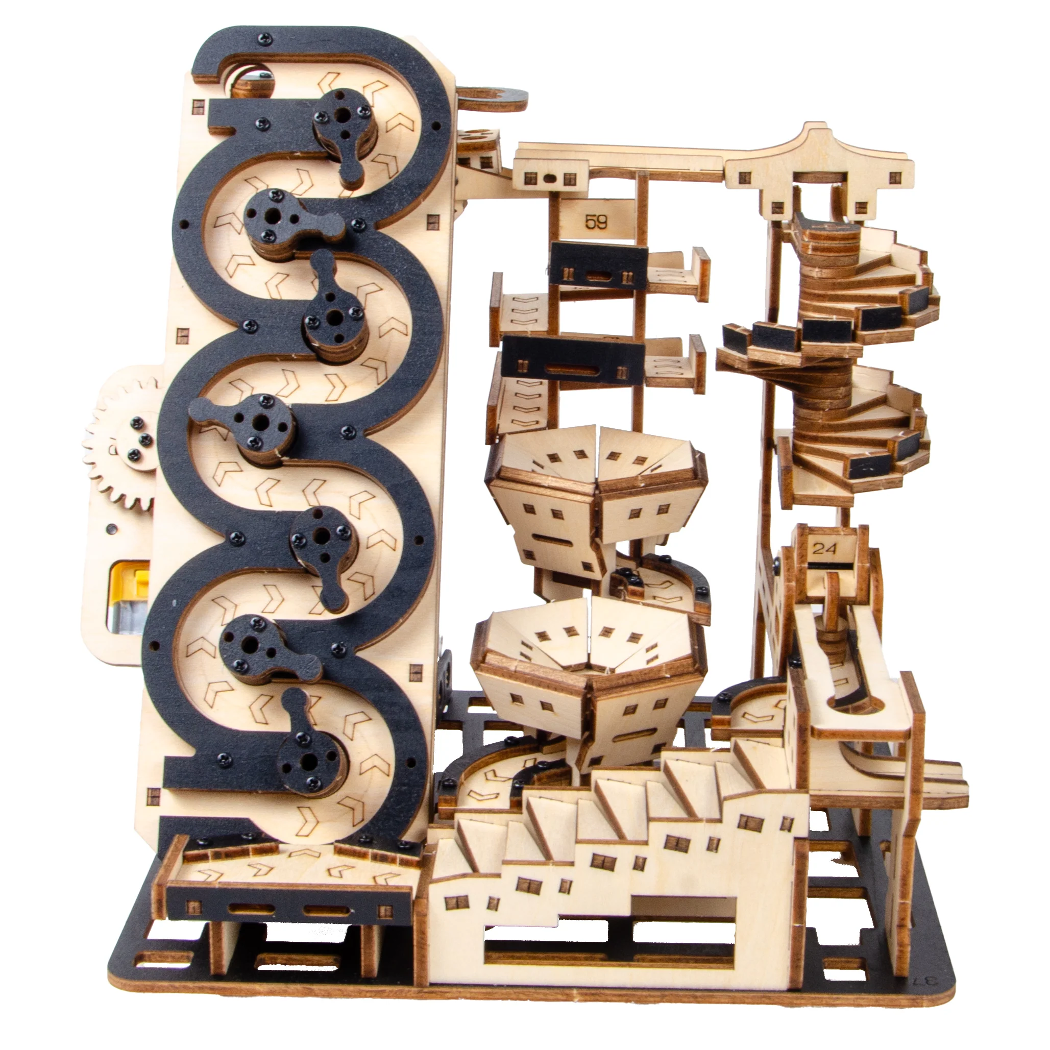 Electric Mechanical Marble Run 3D Wooden Puzzle - Image 2