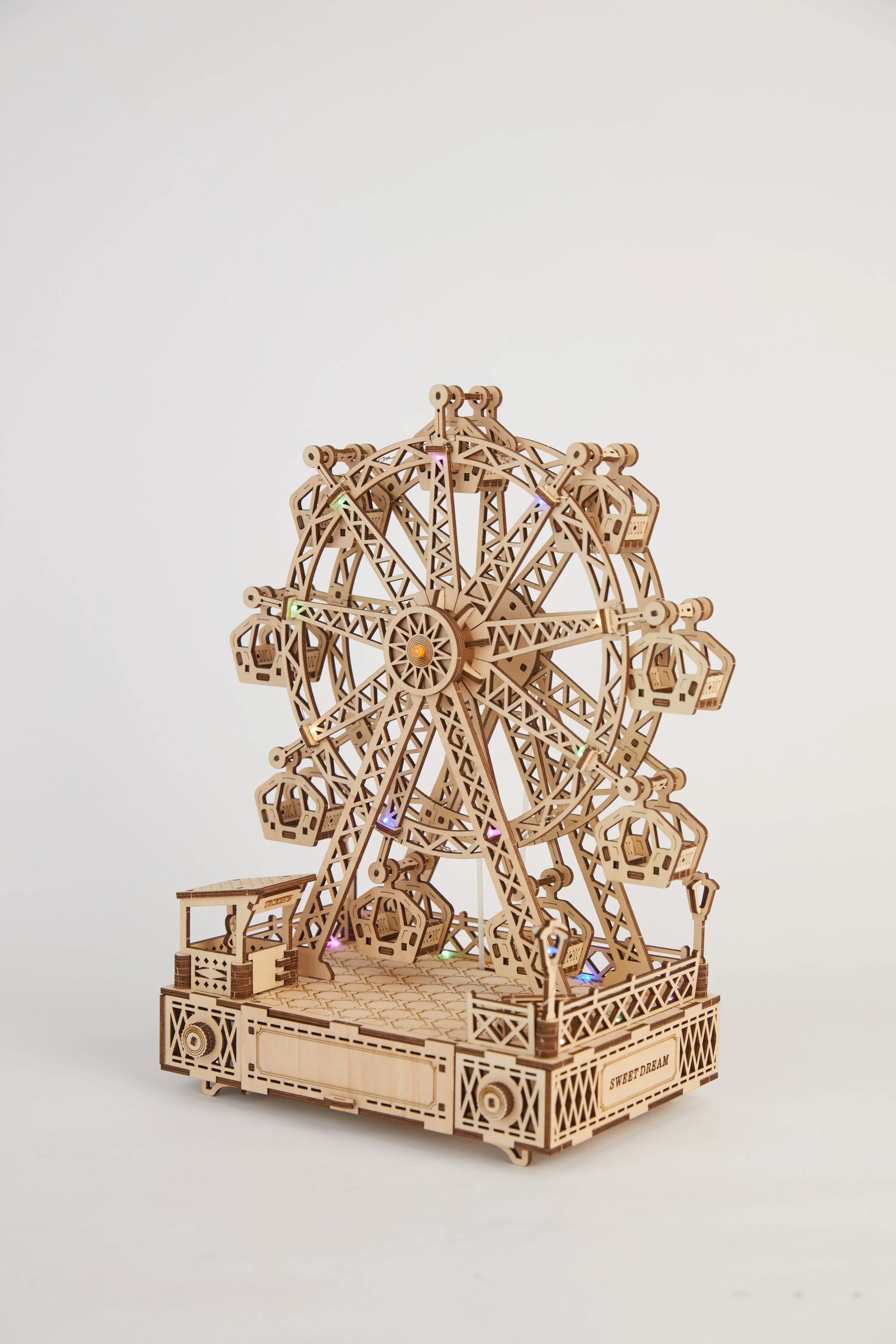 Rokrgeek Ferris Wheel 3D Wooden Puzzle Music Box - Image 2