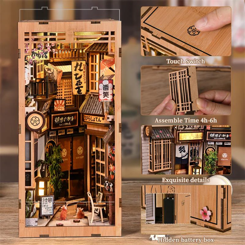 Lantern Alley Cat Book Nook - Image 2