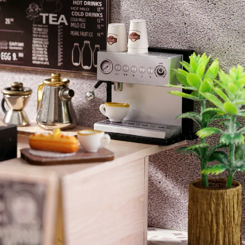 Rokrgeek Leisurely Coffee Shop Miniture Dollhouse Kit - Image 4
