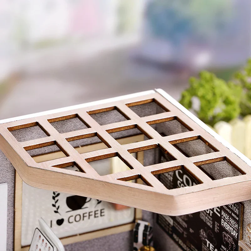 Rokrgeek Leisurely Coffee Shop Miniture Dollhouse Kit - Image 9