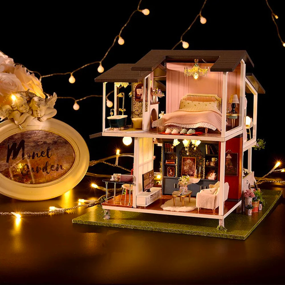 Rokrgeek Monet's Garden Villa Miniature Dollhouse Kit - Image 4