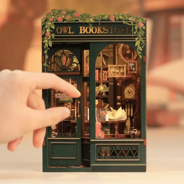 Owl Bookstore DIY Book Nook Kit - Image 8