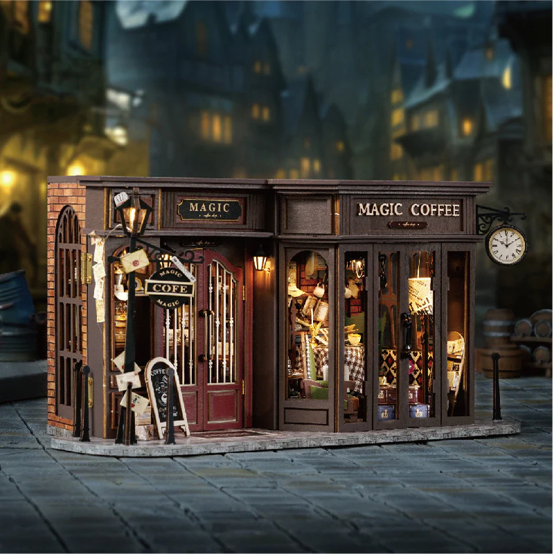 Retro coffee shop diy miniature house - Image 3