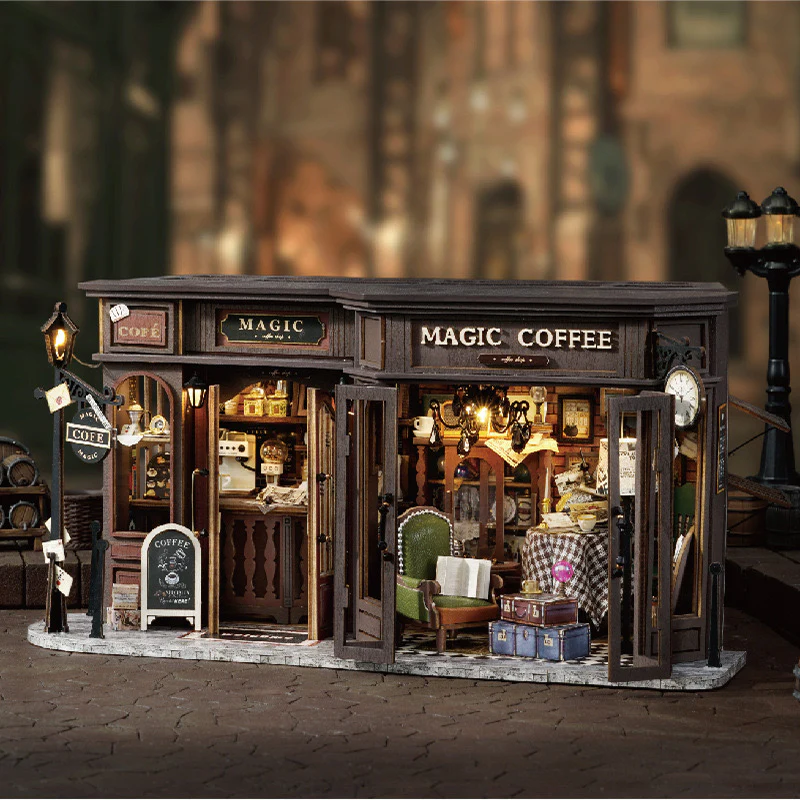 Retro coffee shop diy miniature house - Image 4