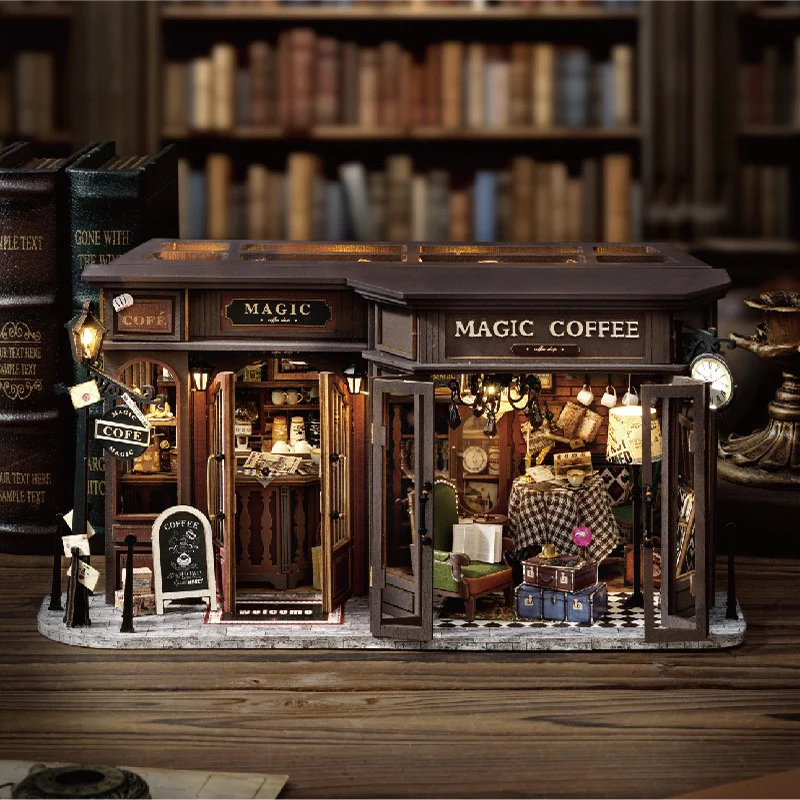 Retro coffee shop diy miniature house - Image 5