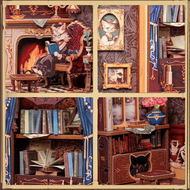 Rokrgeek Count Cat's Study Book Nook - Image 6