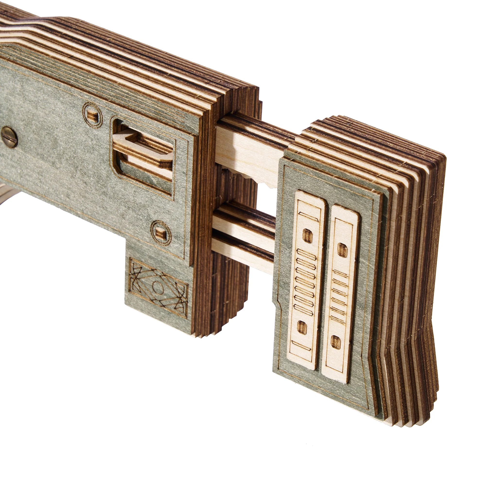 Rokrgeek AMW Sniper Army Green 3D Wooden Puzzle - Image 3