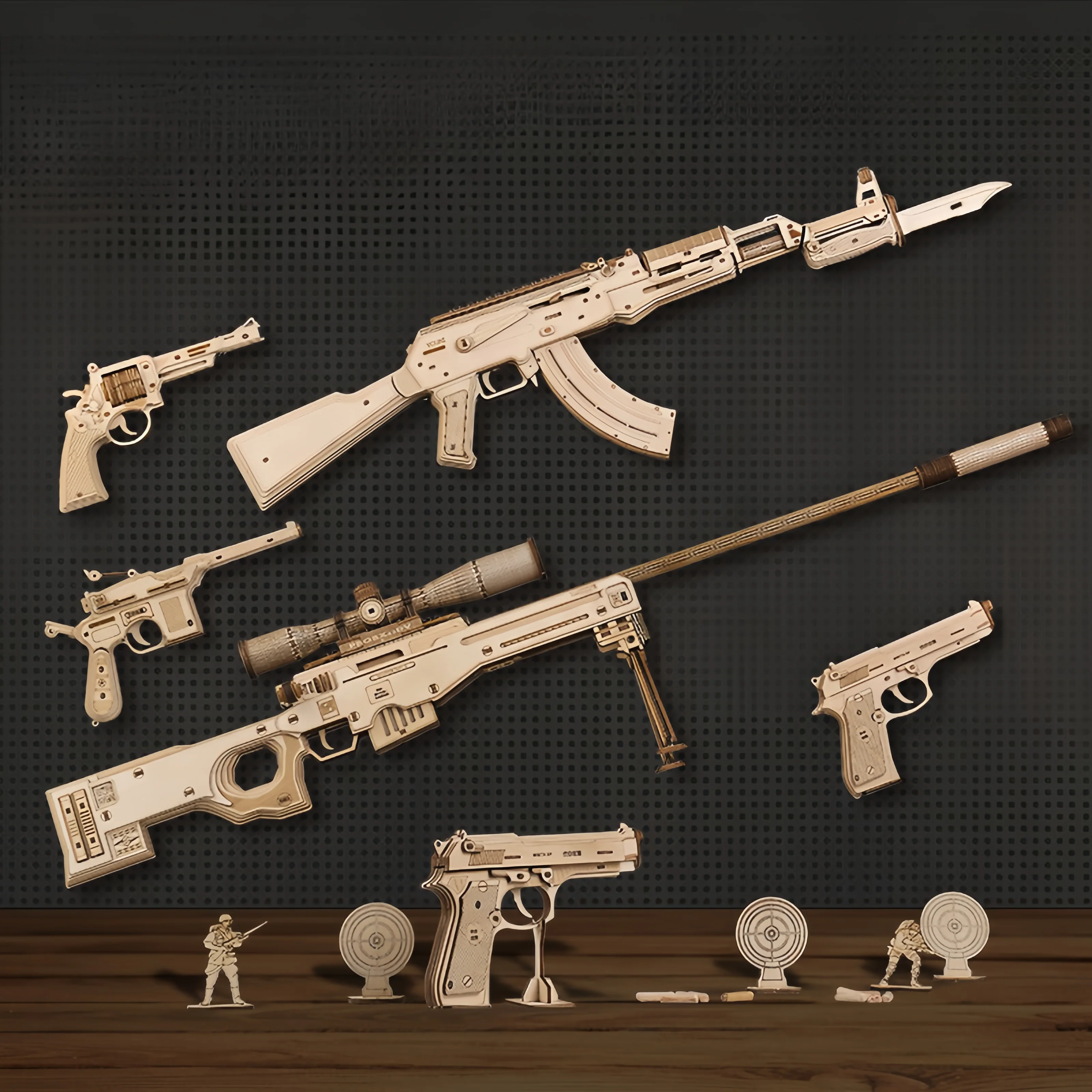 Rokrgeek AWM Sniper Rifle 3D Wooden Gun Puzzle - Image 6