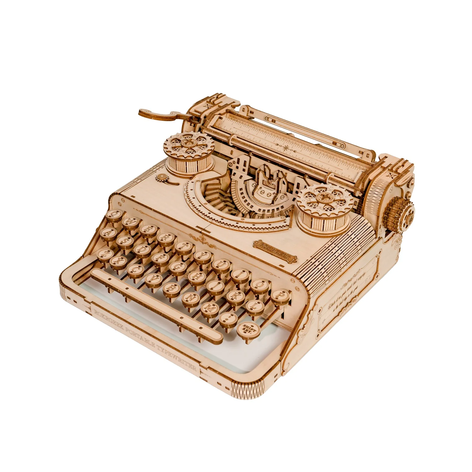 Rokrgeek Classic Typewriter Mechanical 3D Wooden Puzzle