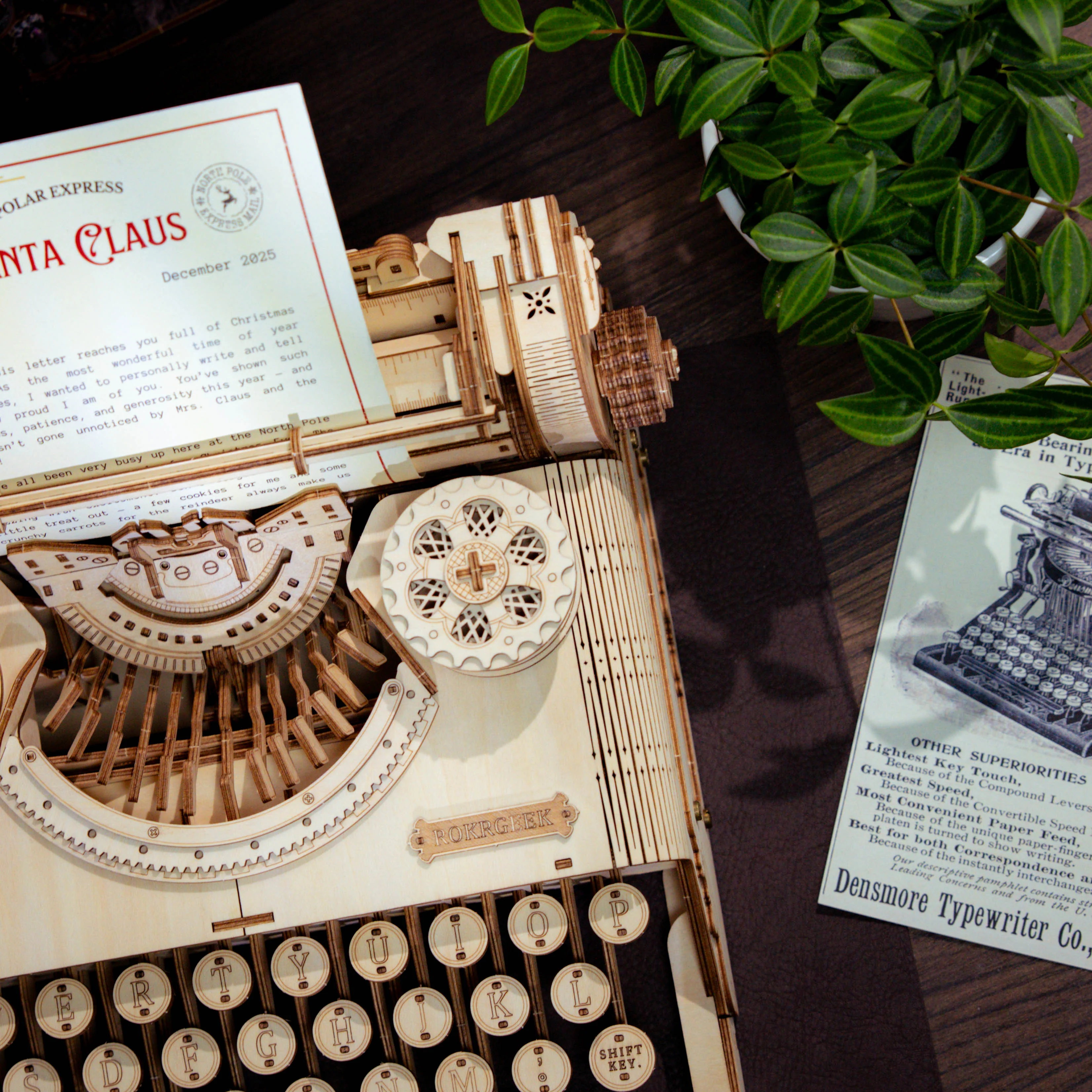Rokrgeek Classic Typewriter Mechanical 3D Wooden Puzzle - Image 5