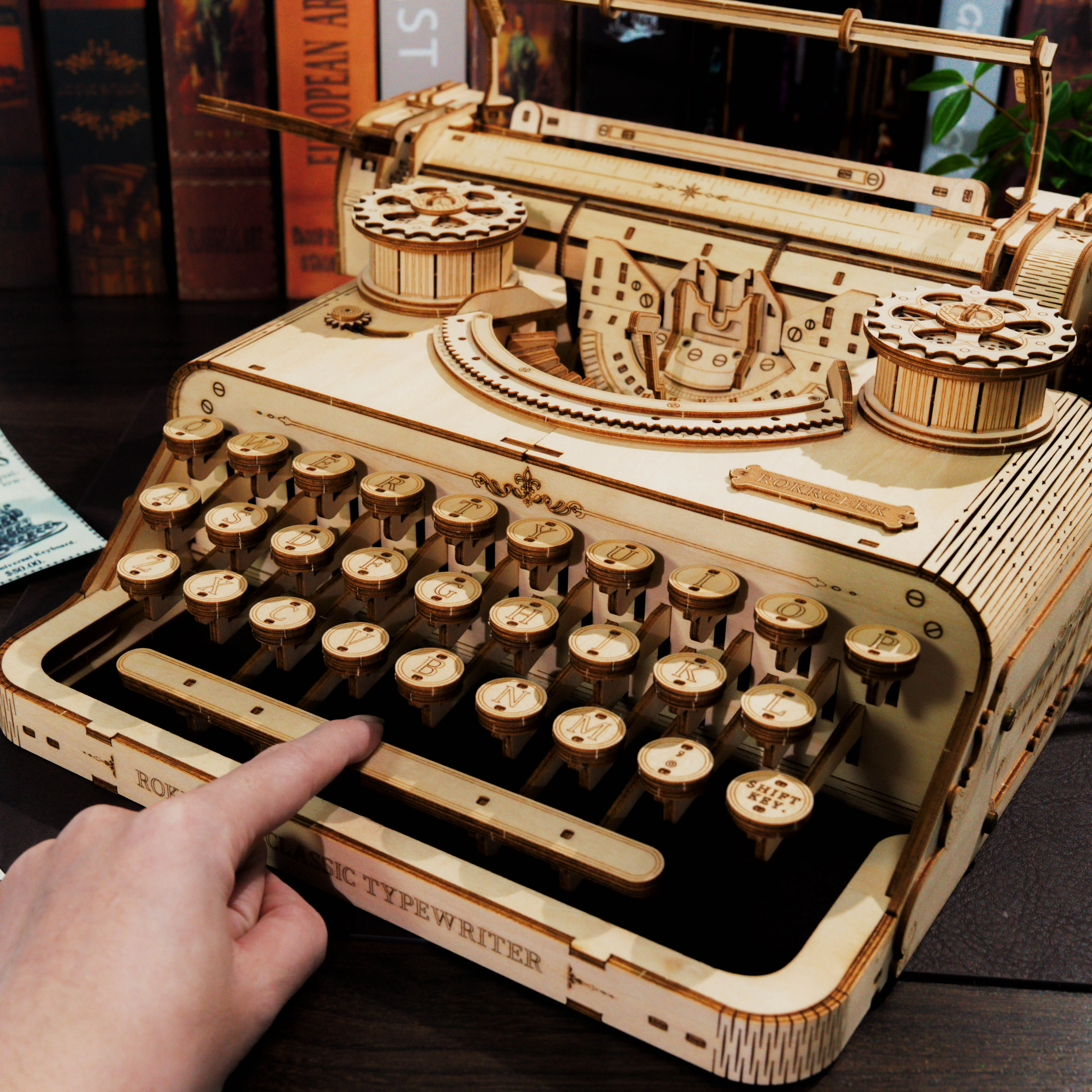 Rokrgeek Classic Typewriter Mechanical 3D Wooden Puzzle - Image 7