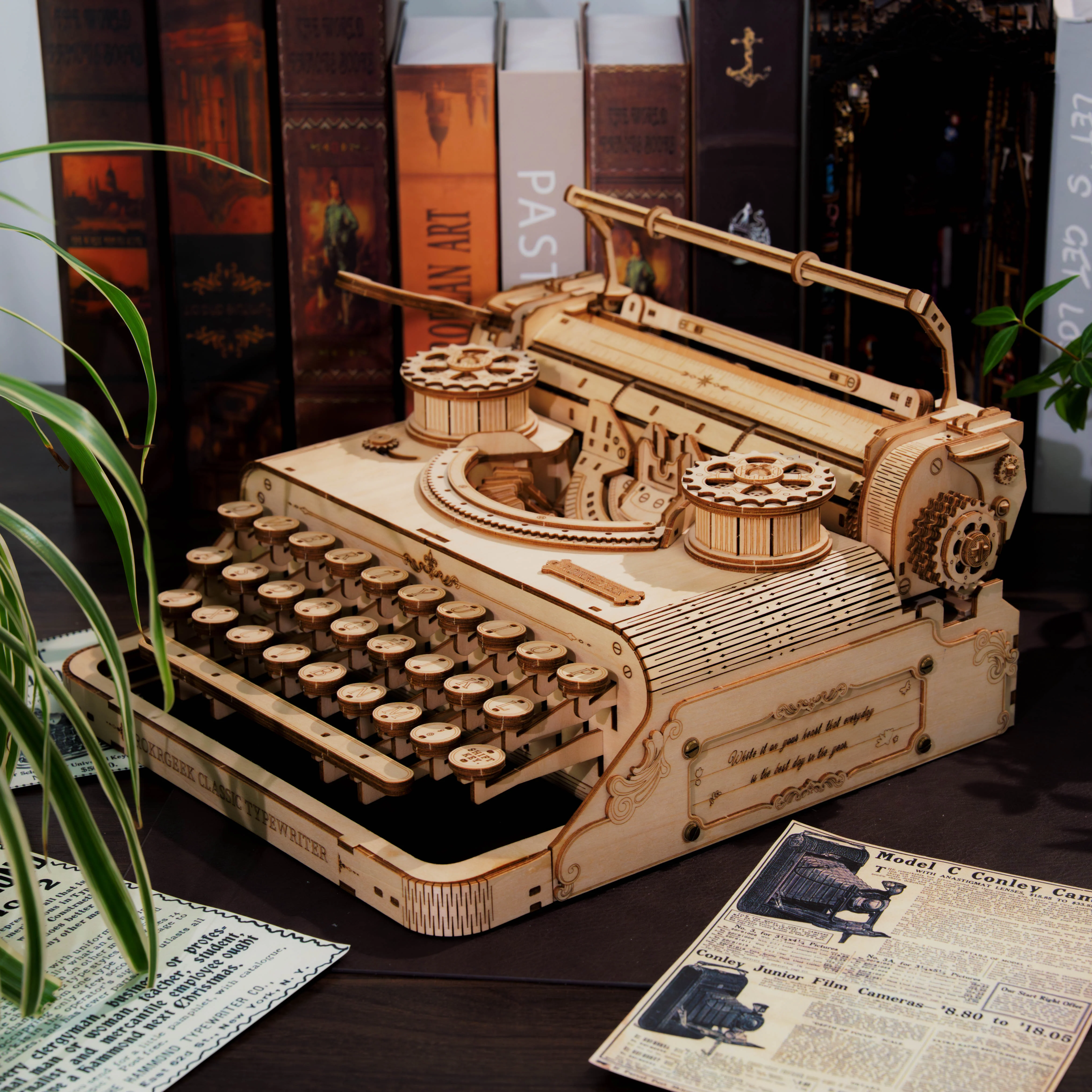 Rokrgeek Classic Typewriter Mechanical 3D Wooden Puzzle - Image 8