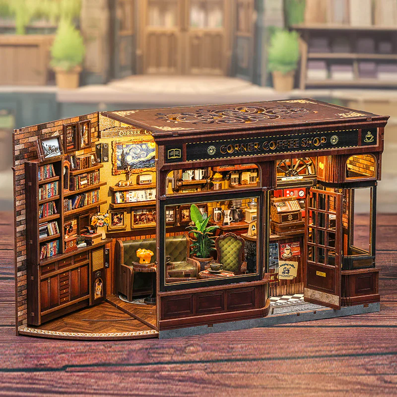 Rokrgeek Corner Coffee Shop  Miniature House Kit - Image 2