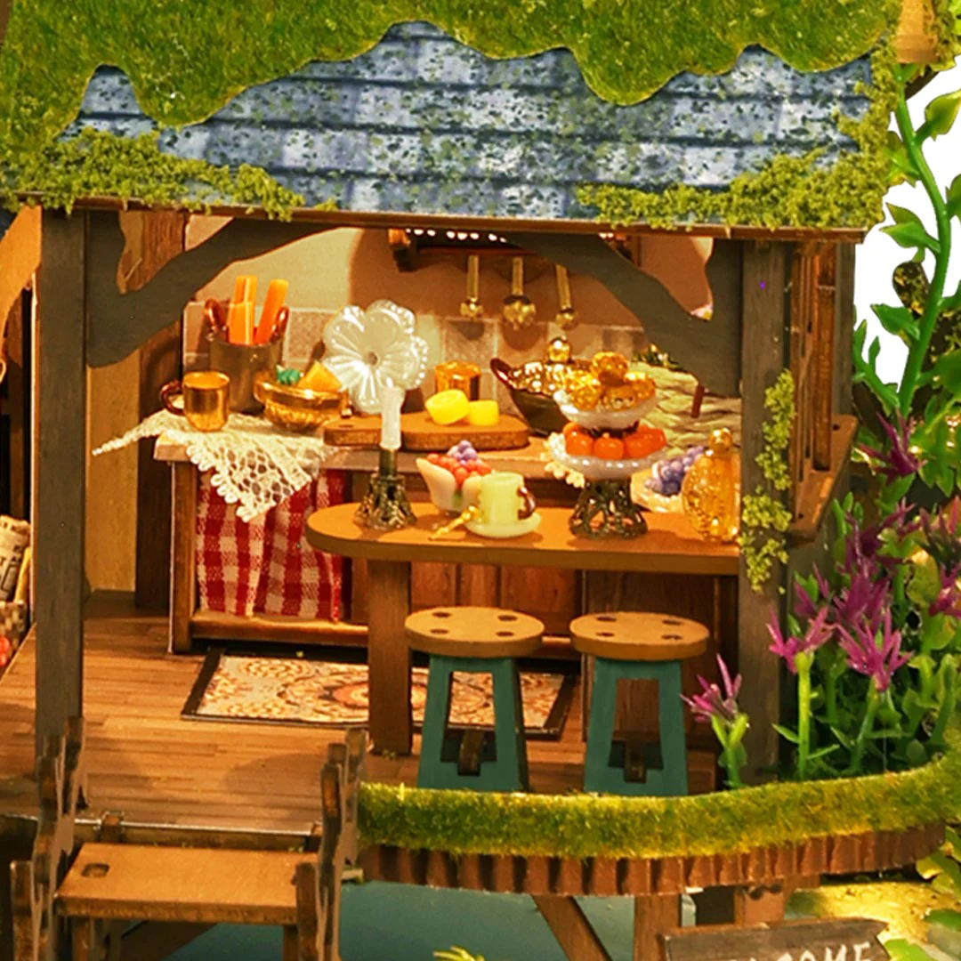 rokrgeek Enchanted Forest Cottage Miniature House Kit - Image 4