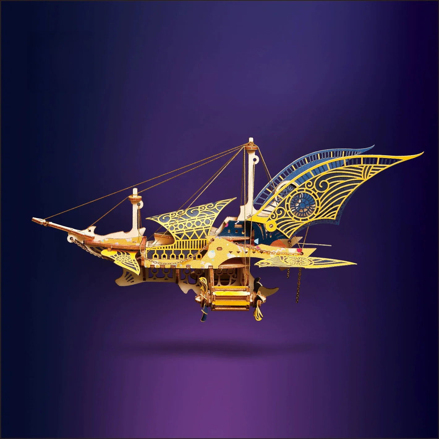 Rokrgeek Fantasy Spaceship Handmade Series 3D Wooden Puzzle - Image 3