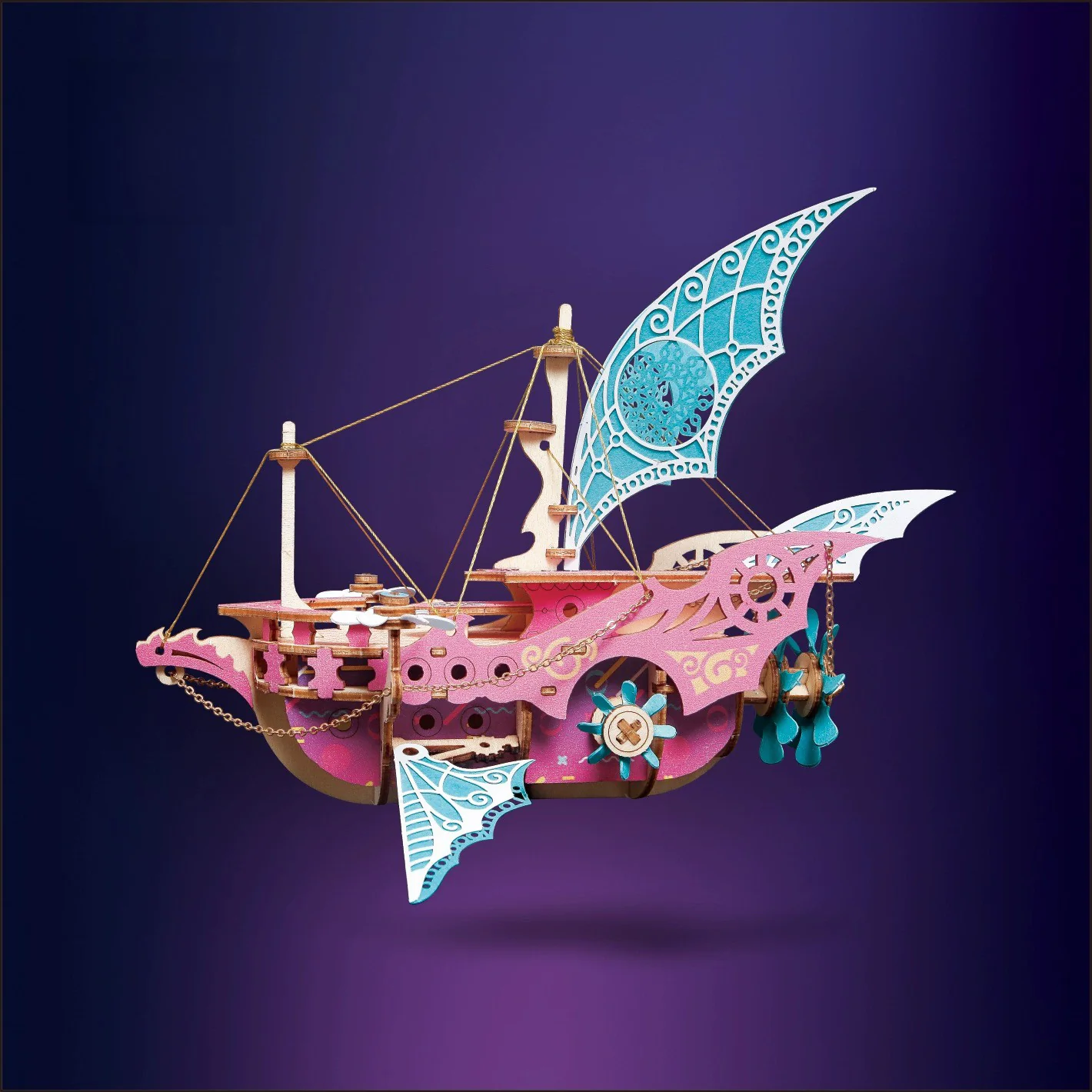 Rokrgeek Fantasy Spaceship Handmade Series 3D Wooden Puzzle - Image 4