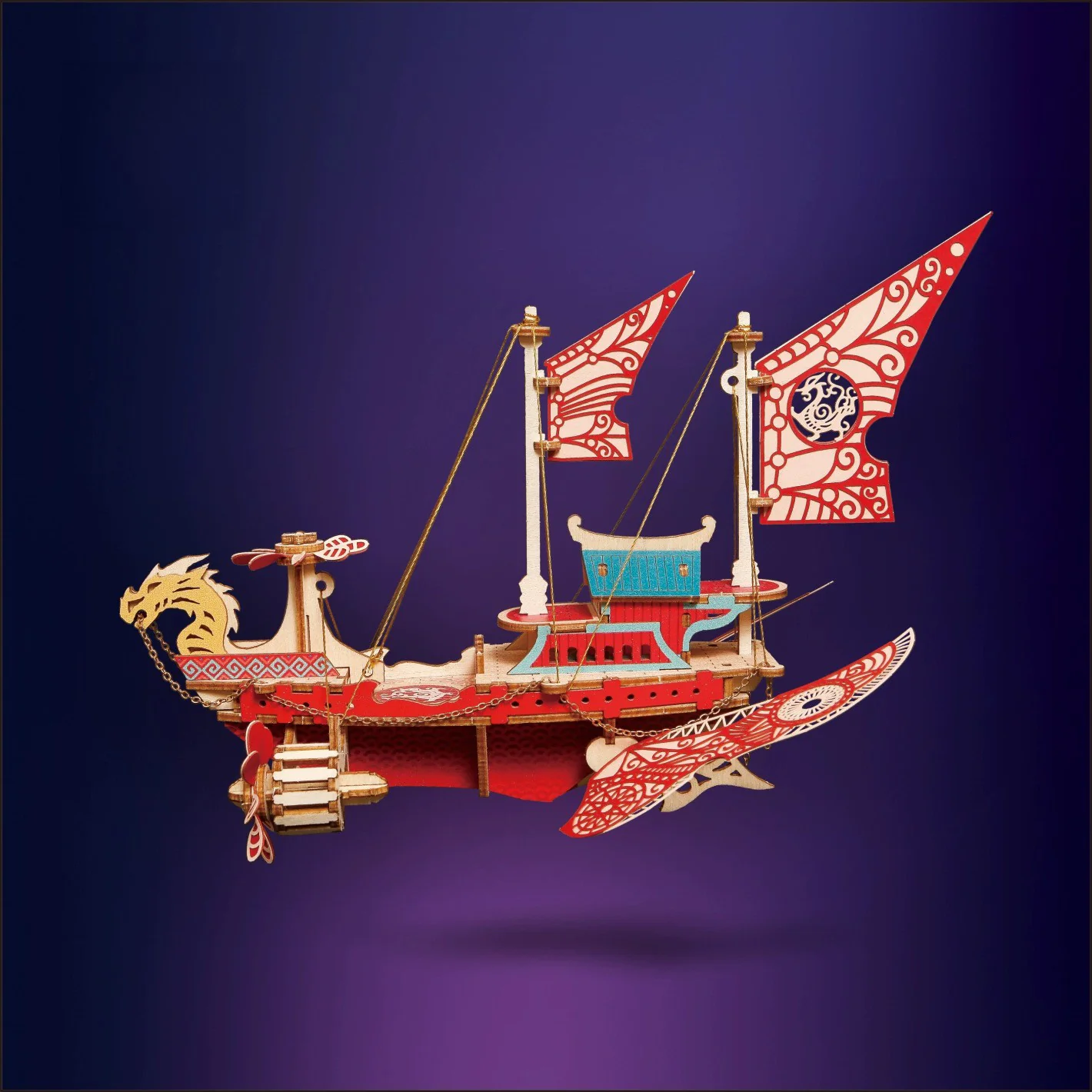 Rokrgeek Fantasy Spaceship Handmade Series 3D Wooden Puzzle - Image 5
