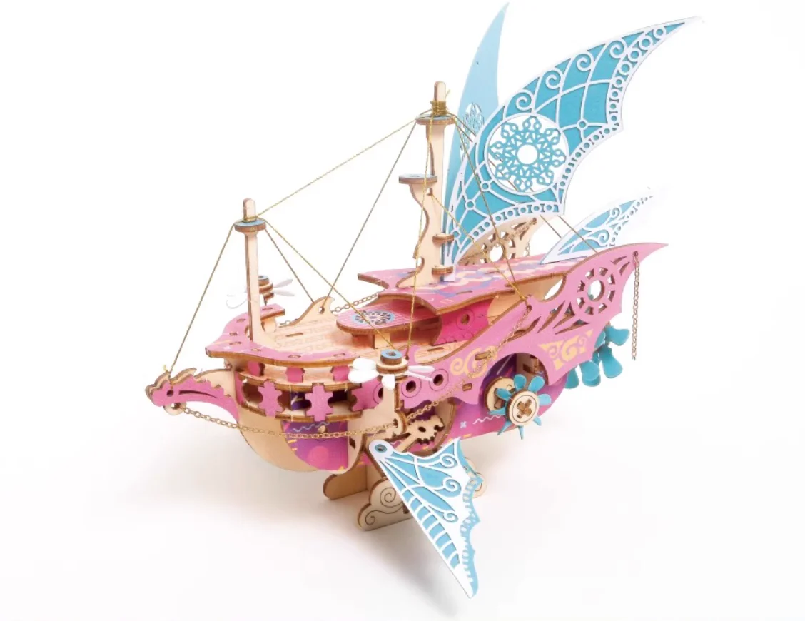 Rokrgeek Fantasy Spaceship Handmade Series 3D Wooden Puzzle - Image 6