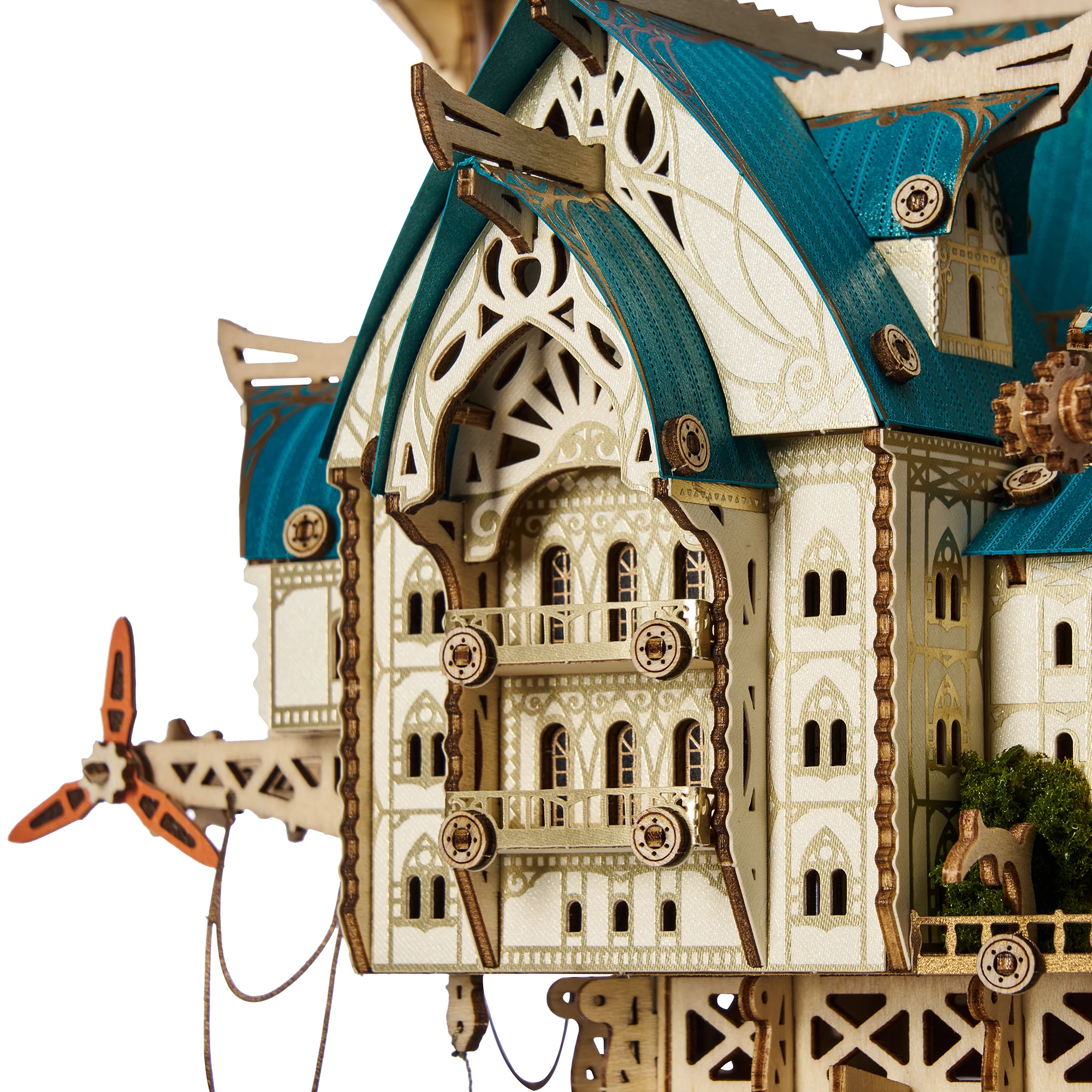 Rokrgeek Fantasy Steam Castle 3D Wooden Puzzle - Image 4