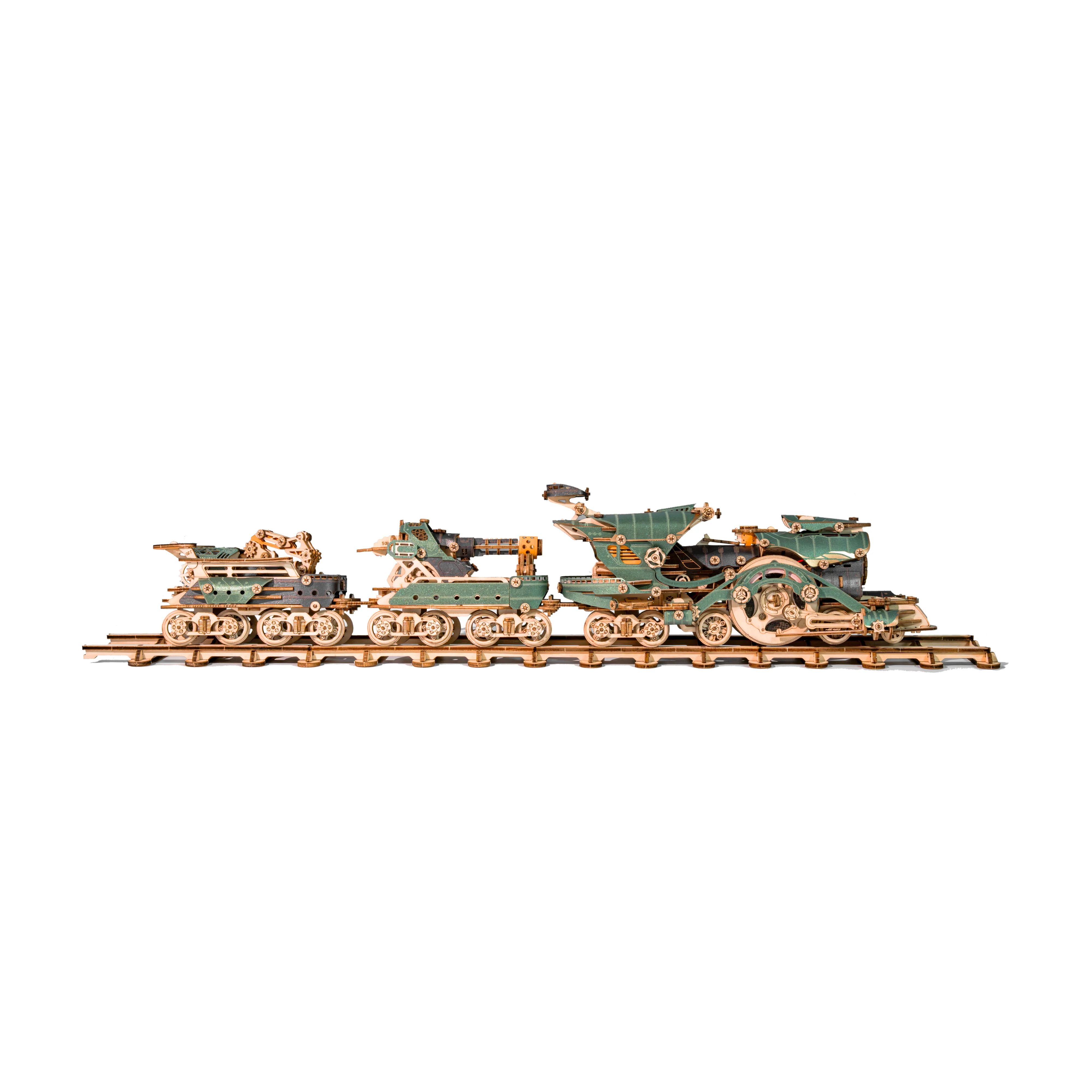 Rokrgeek Fantasy Steampunk Train 3D Wooden Puzzle - Image 2