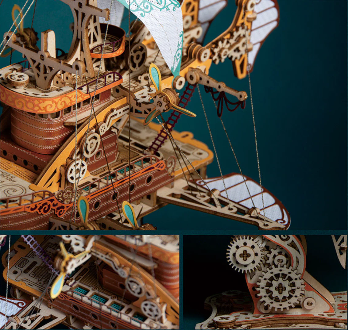 Rokrgeek Handcrafted Masterpiece Fantasy Airships - Image 5