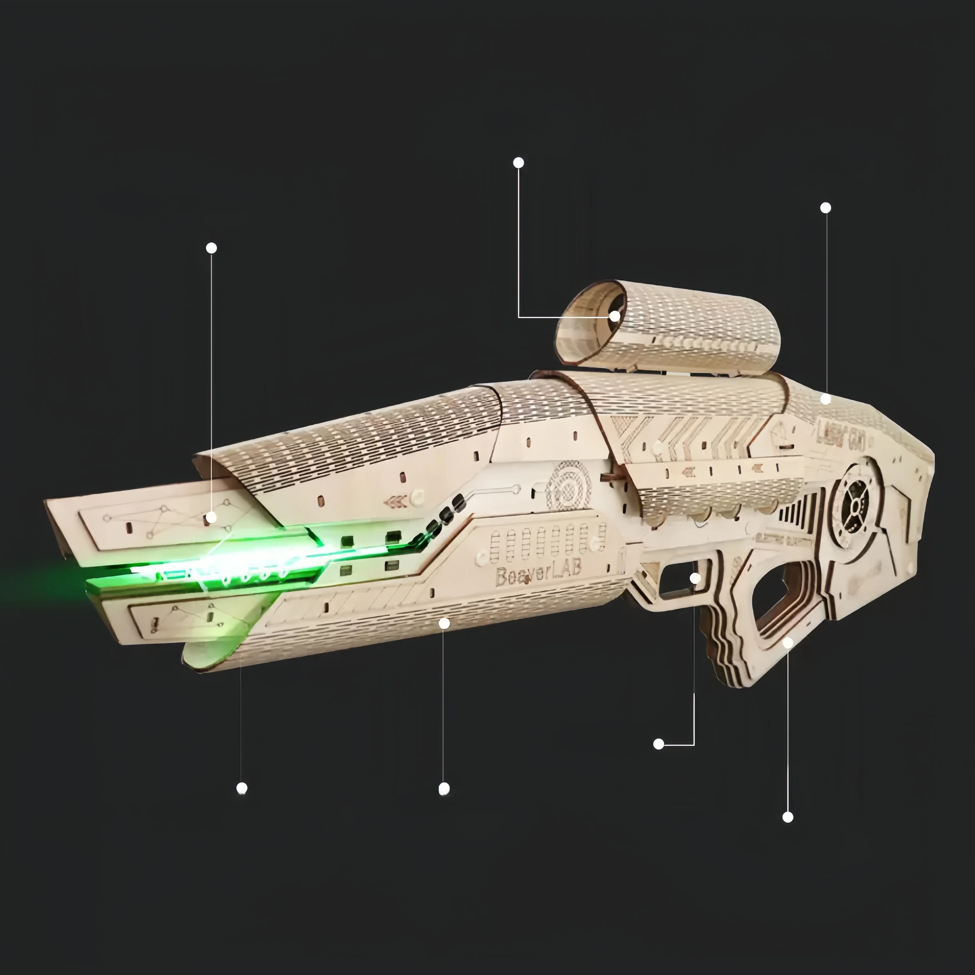 Rokrgeek Laser Star Wooden Gun Models - Image 5