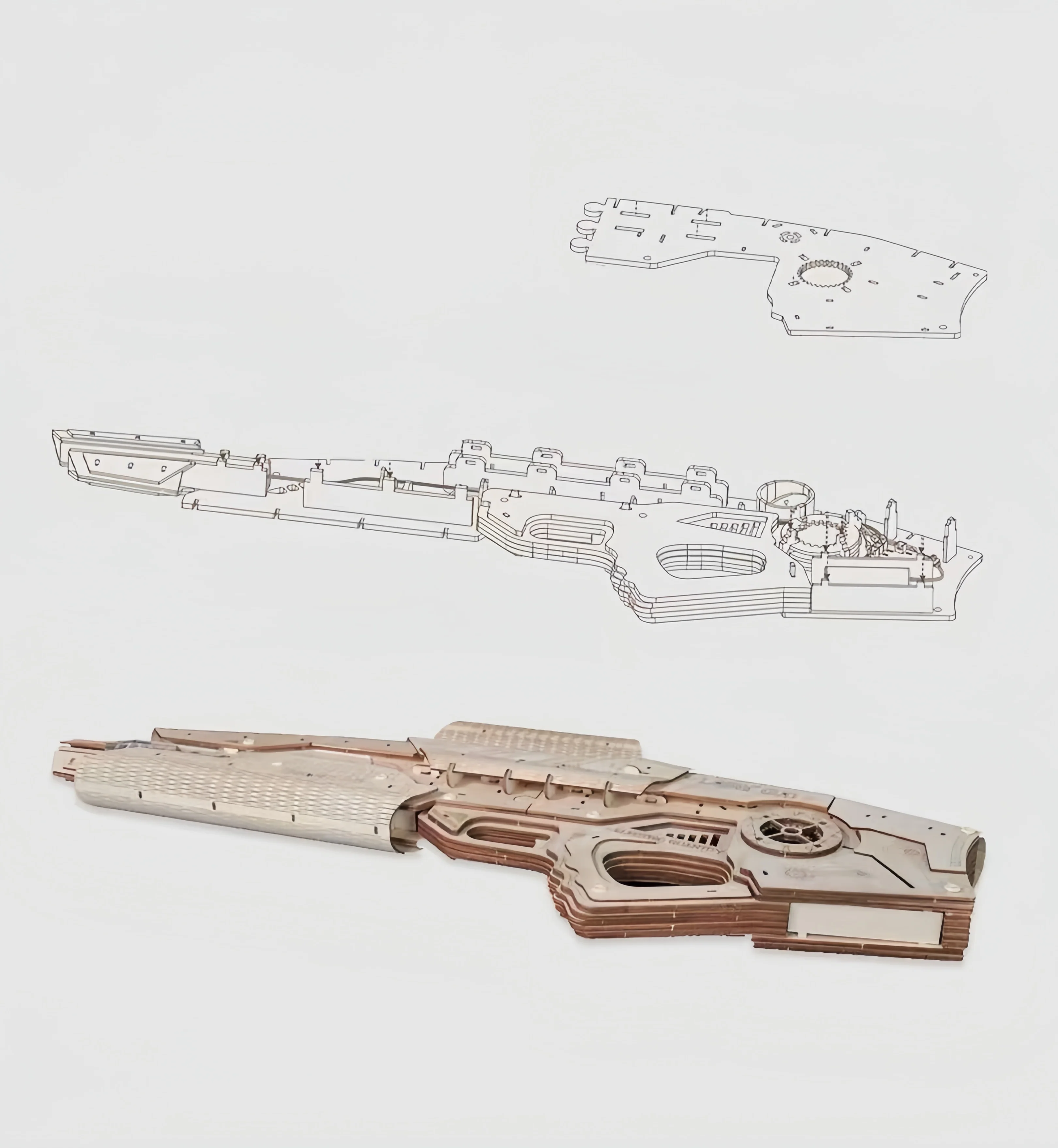 Rokrgeek Laser Star Wooden Gun Models - Image 8