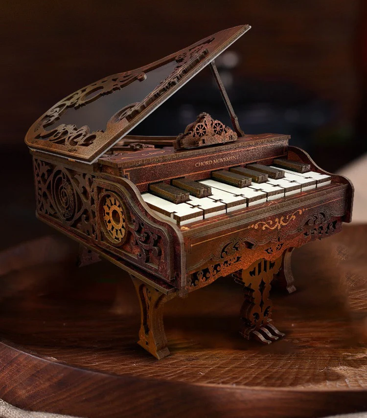 Rokrgeek Retro Piano Music Box 3D Wooden Puzzle - Image 3