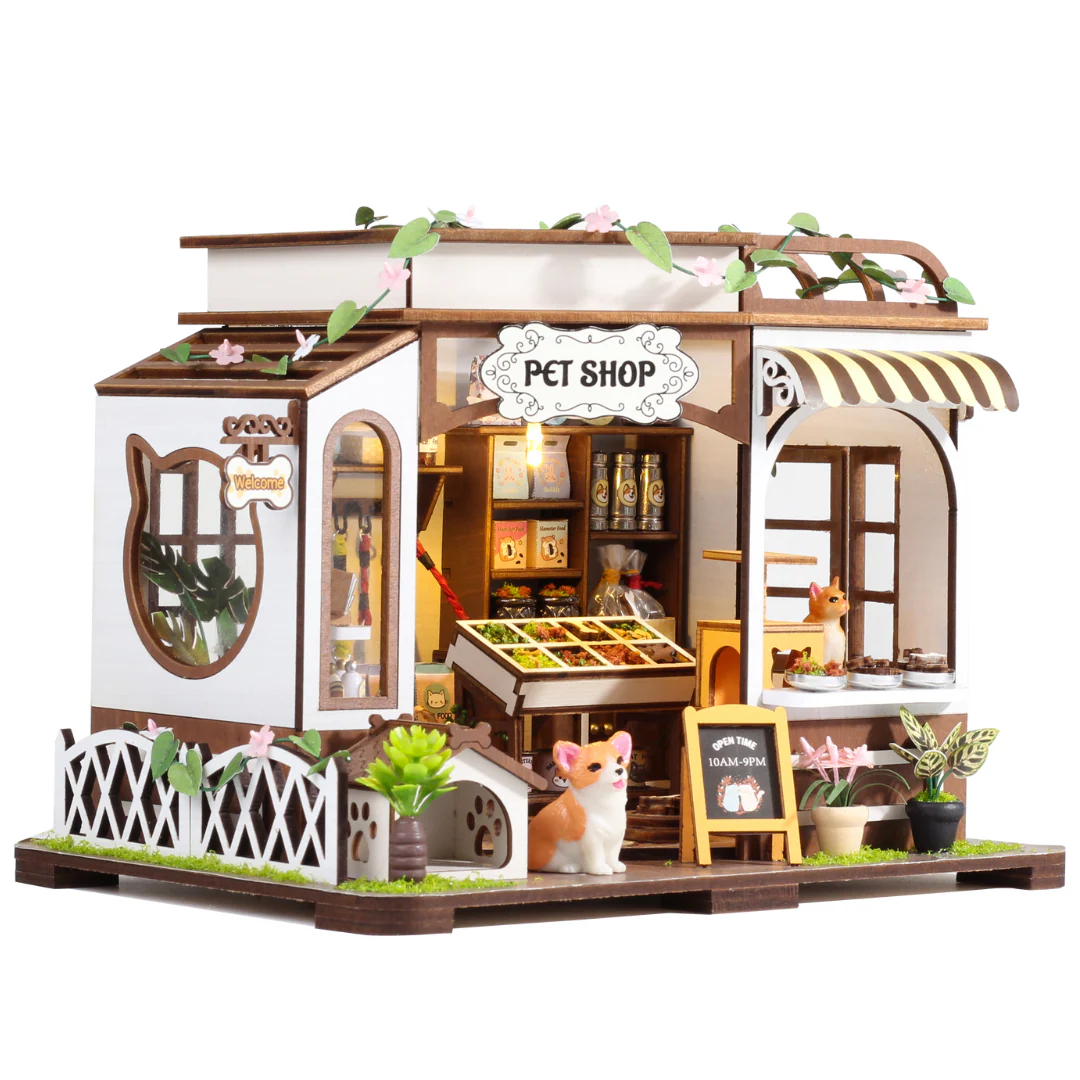 Rokrgeek Pet Shop DIY Miniature House