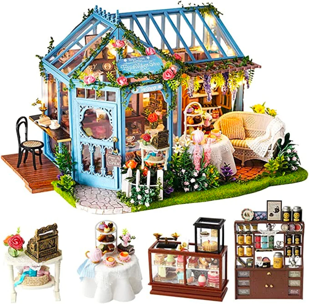 Rokrgeek Rose-blooming Yard DIY Miniature House - Image 8