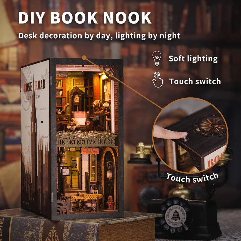 Rokrgeek Rose Detective Agency DIY Booknook Kit - Image 5