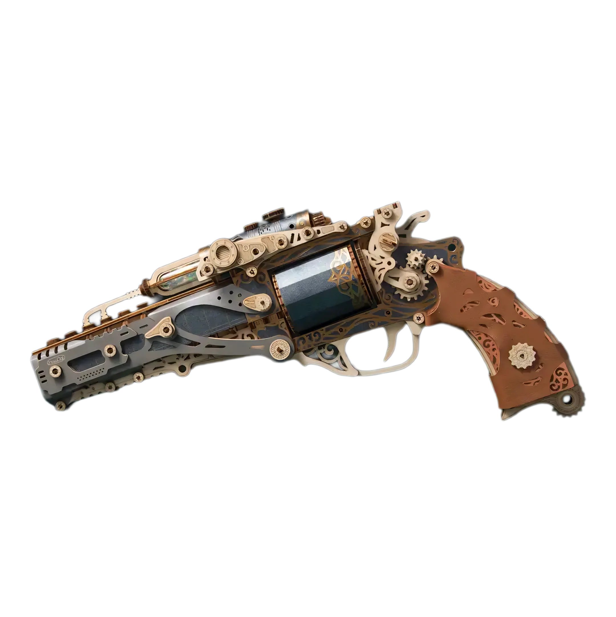 Rokrgeek Revolver Gun 3D Wooden Puzzle - Image 3