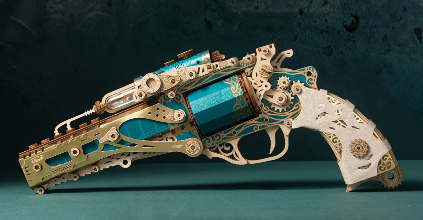 Rokrgeek Revolver Gun 3D Wooden Puzzle - Image 4