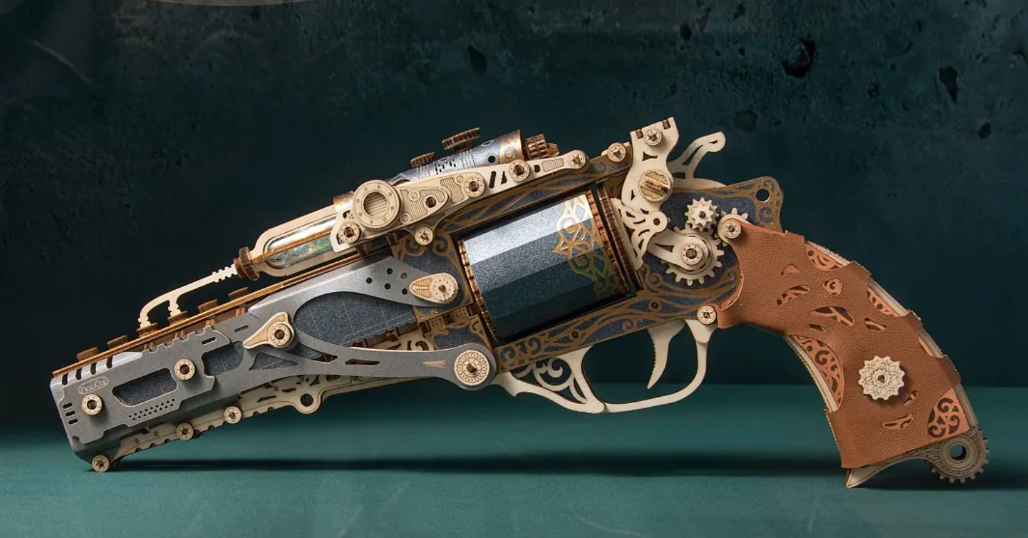Rokrgeek Revolver Gun 3D Wooden Puzzle - Image 5