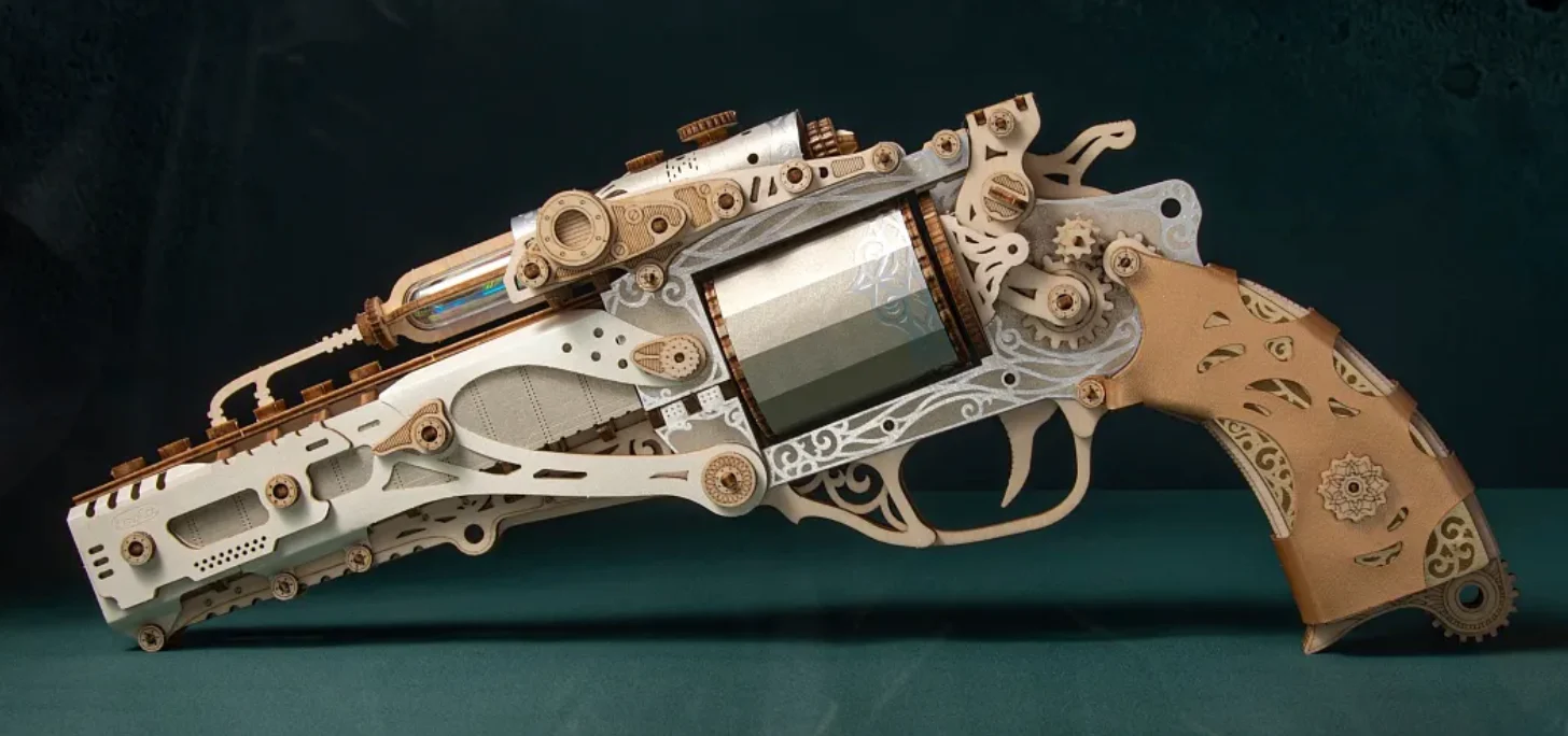 Rokrgeek Revolver Gun 3D Wooden Puzzle - Image 8