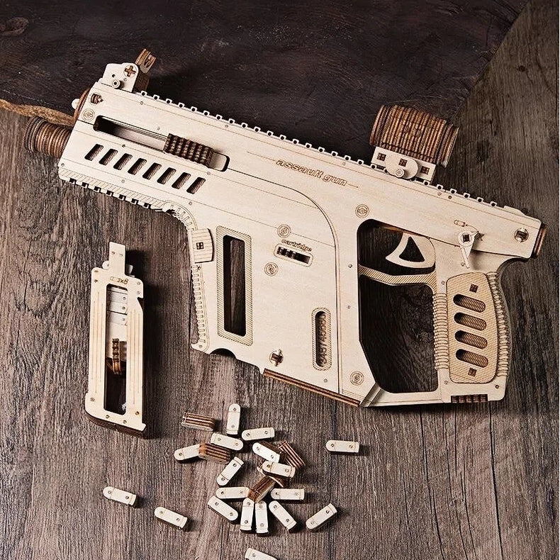 rokrgeek Submachine Gun 3D Wooden Puzzle - Image 2