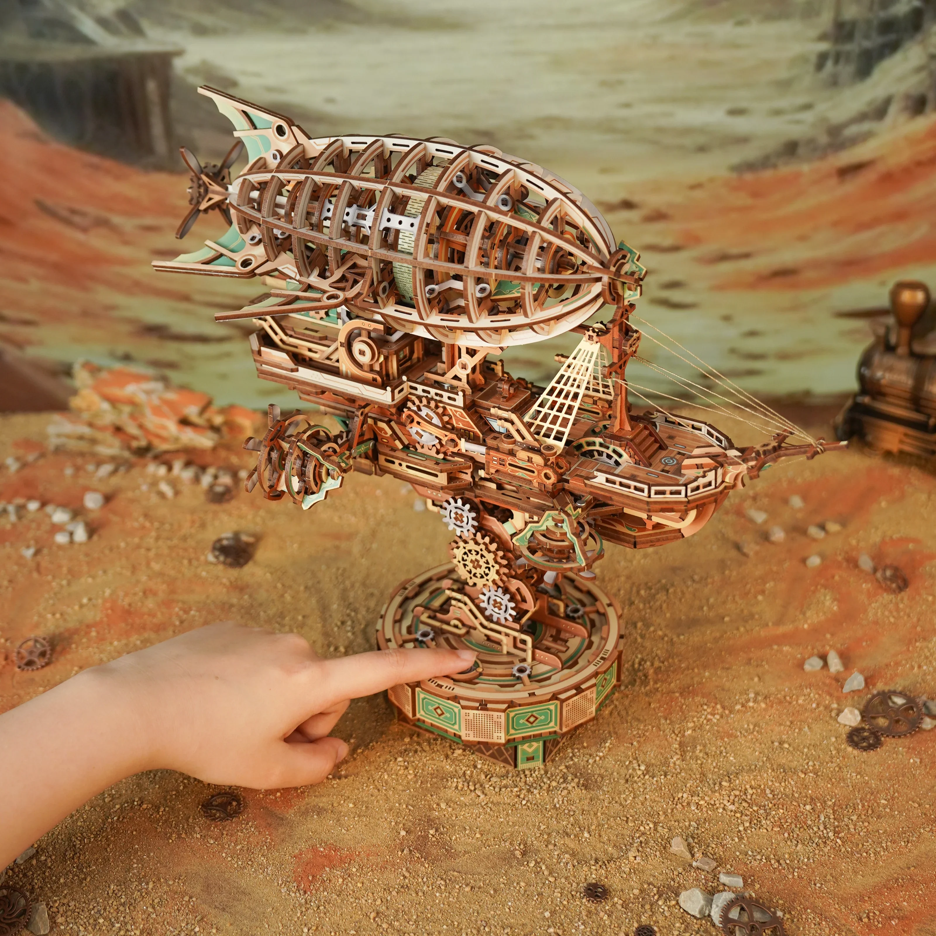 Sailing In Fog Mechanical Transmission Wooden Puzzle - Image 3